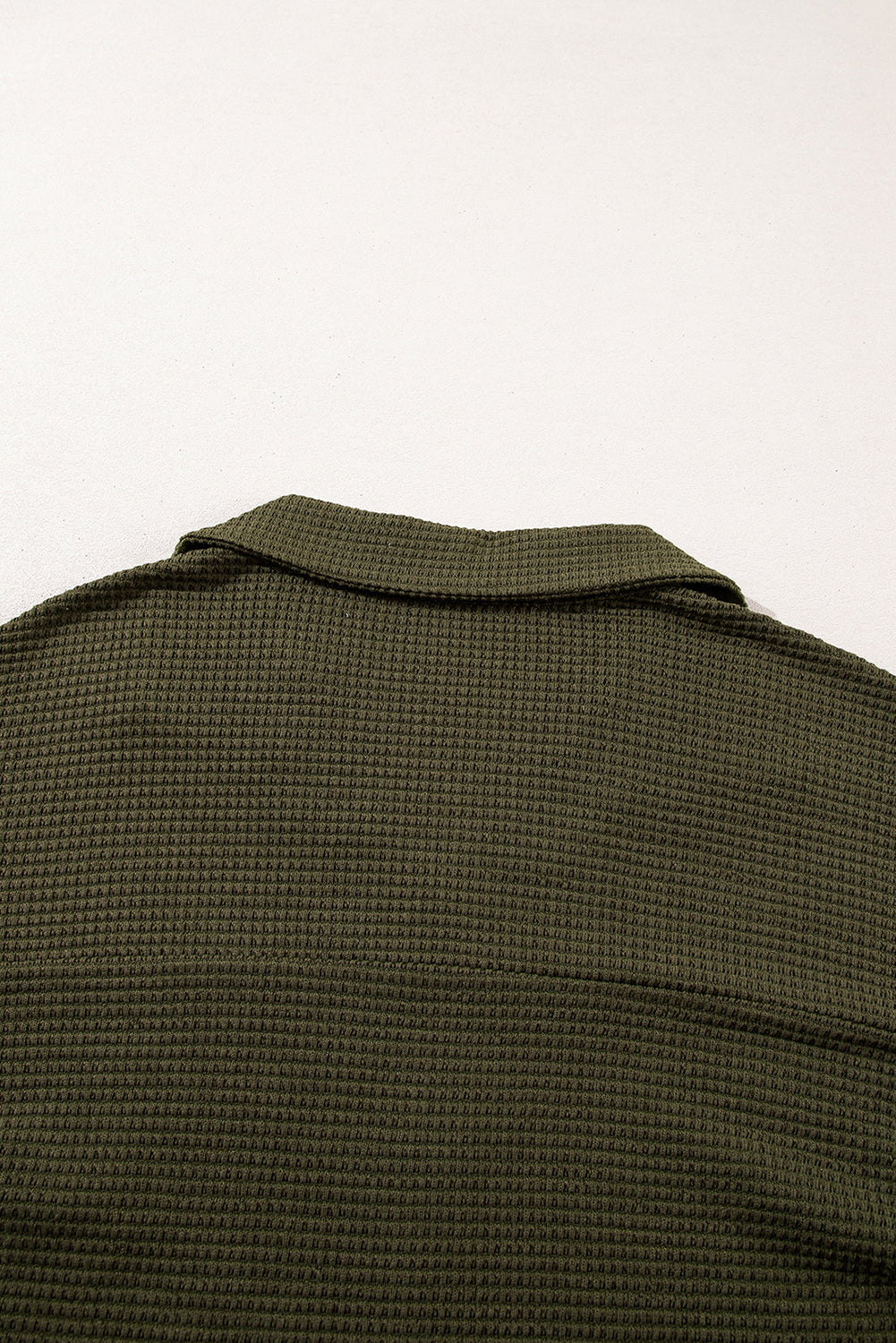 Four Leaf Clover Solid Color Textured Buttoned Shirt and Casual Pants Set